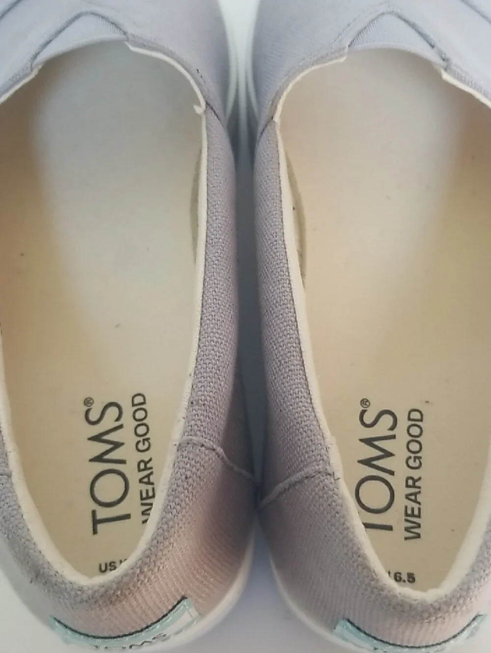 Toms Women's Slip-On Canvas Flats in Taupe Gray